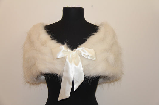 Ivory Fur Wrap