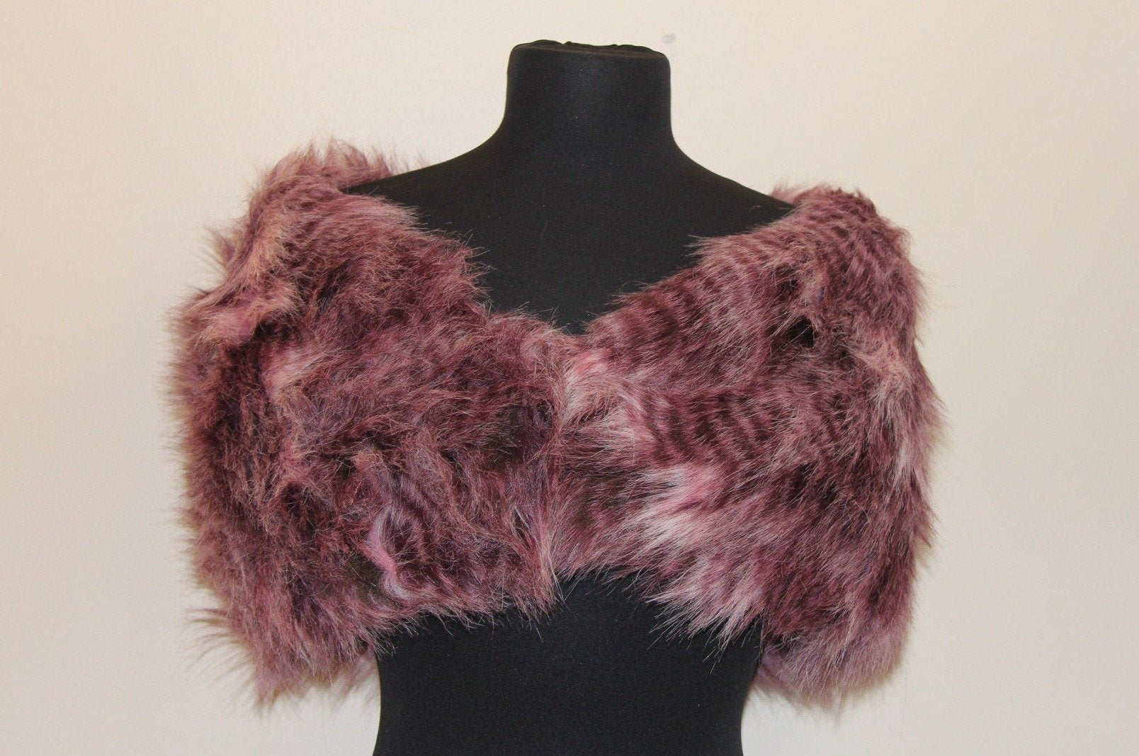 Fur Bolero Blush Faux Fur Shawl Pink Mix Fur Wrap – Ravish Bridal