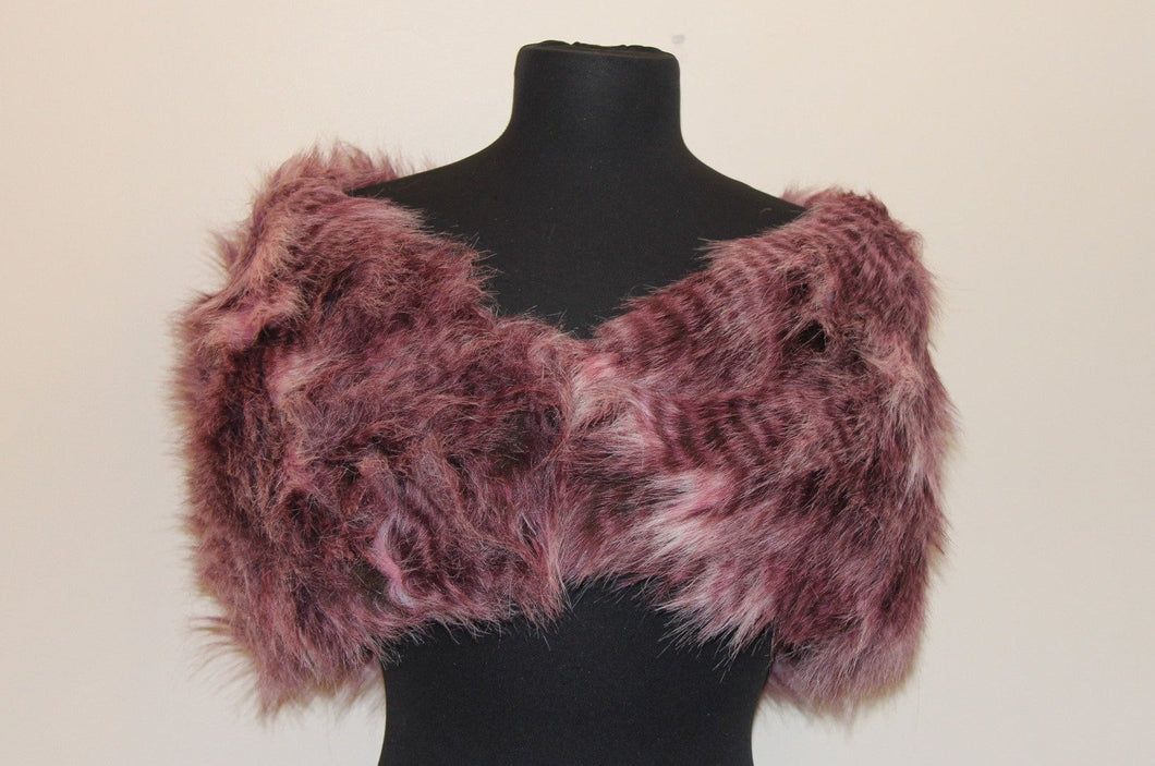 Pink Mix Fur Wrap