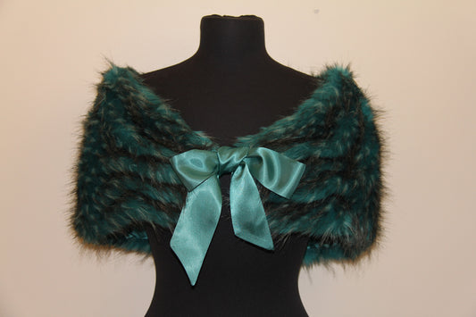 Aqua Mix Fur Wrap