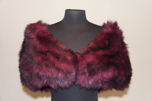Wine Mix Fur Wrap