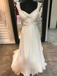 RB2816S Silk chiffon gown front view